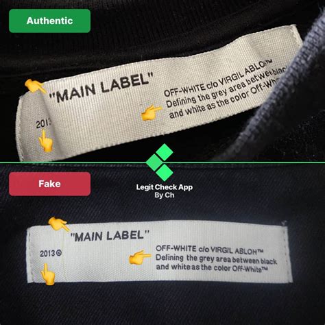 true off white tags